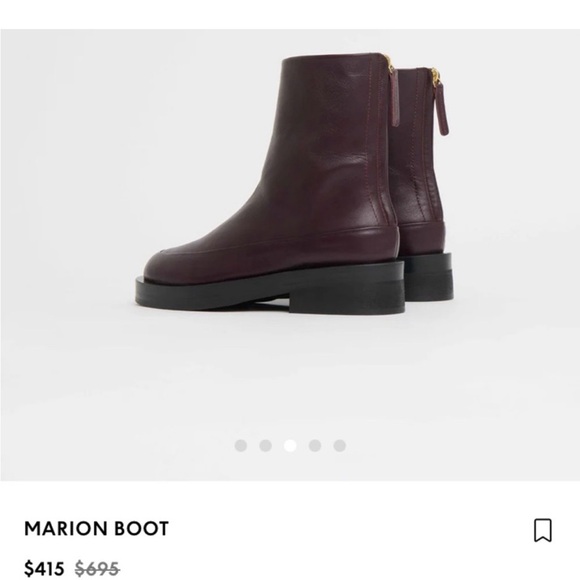 Mansur Gavriel Marion Boot in Deep Burgundy - Picture 3 of 5